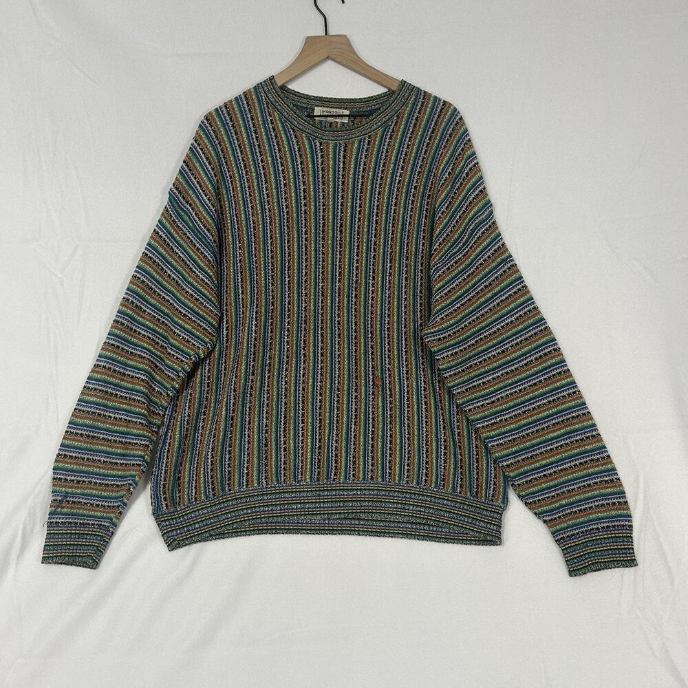 Vintage Mondo di Marco Sweater Size 52 Large Knit Coogie Style Italy Made 90s
